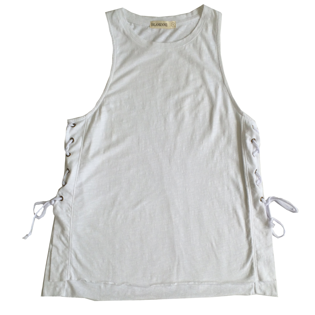 Cute Sleeveless White Top with side ties